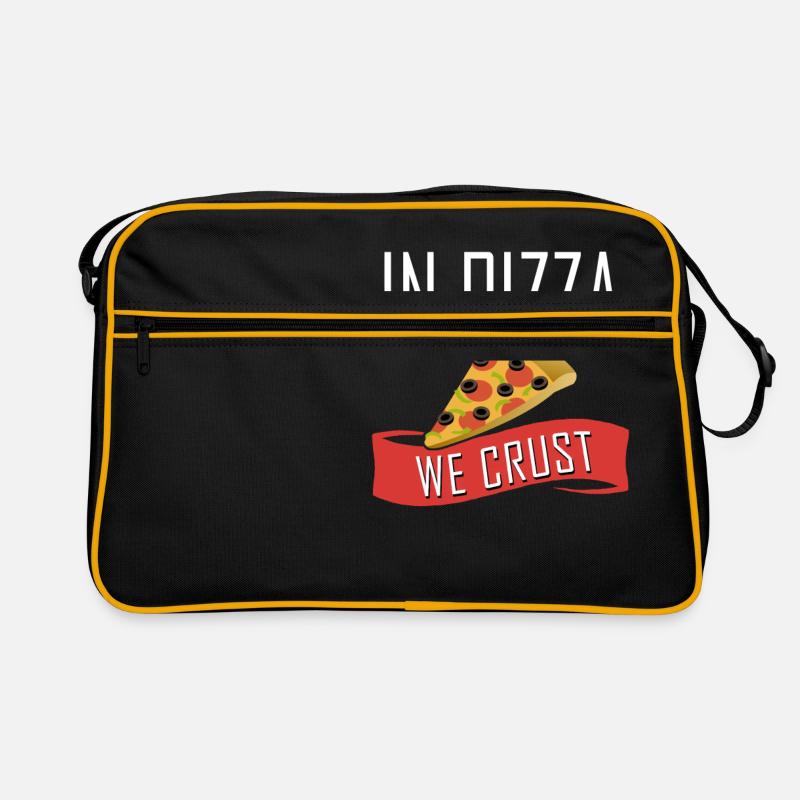 Cadeaux design Pizza avec le slogan - Sac Retro - noir/or