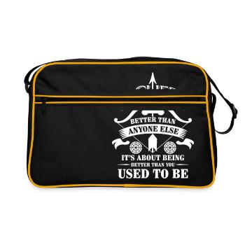 Archery being better than you used to be - arrow - Retro Bag - black/gold - Front