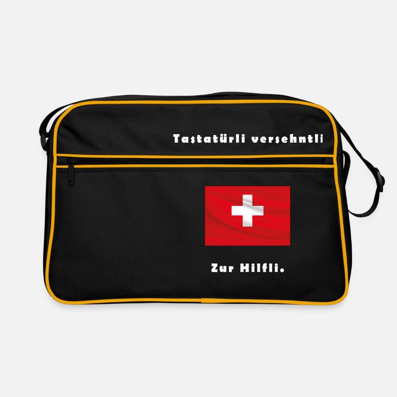 Schweizerdeutsch - Retro Tasche - Schwarz/Gold