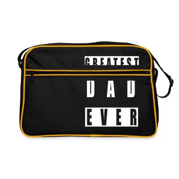 Le plus grand papa jamais - Sac Retro - noir/or - Devant