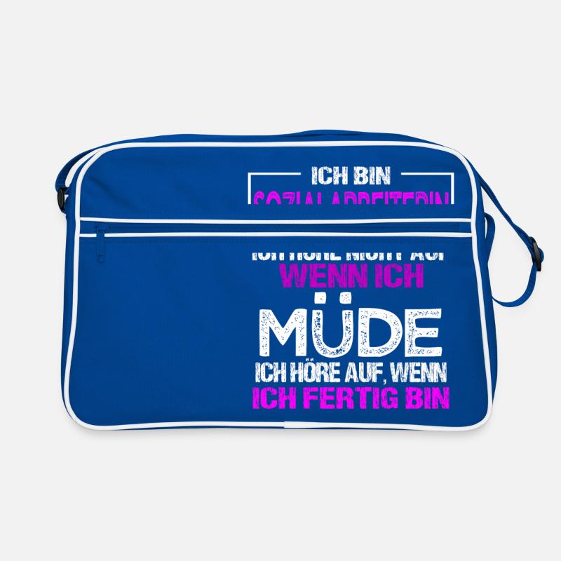 Ich bin Sozialarbeiterin Geschenk soziale Berufe Retro Tasche