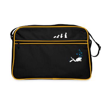 Plongée shirt Evolution cadeau Diver drôle - Sac Retro - noir/or - Devant