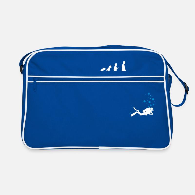 Tauchen Shirt Evolution Taucher Geschenk lustig Retro Tasche