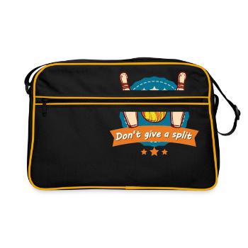 Do not give a split vintage sports t-shirt bowling tee - Retro Bag - black/gold - Front