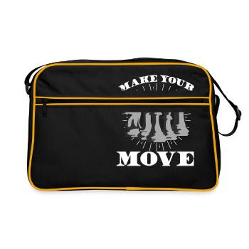 FAITES VOTRE MOVE - Faites votre train - Echecs - Sac Retro - noir/or - Devant