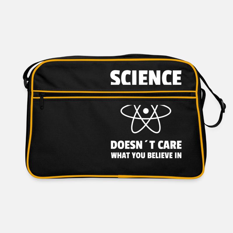 La science ne se soucie pas ce que vous croyez - Sac Retro - noir/or