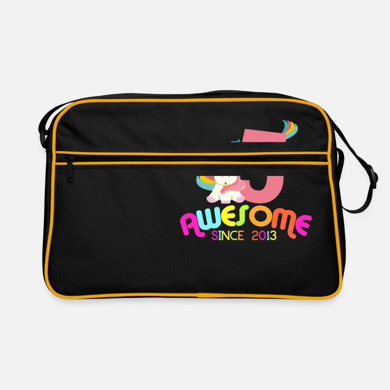 Awesome Since 2013 Unicorn Birthday Gift Retro Bag