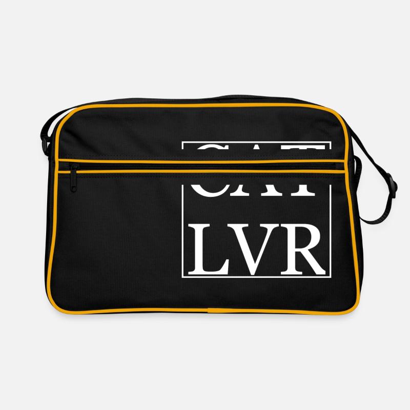 Cat lover - Sac Retro - noir/or