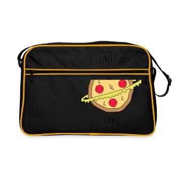 Pizza Cercle de croûte - Sac Retro - noir/or - Devant
