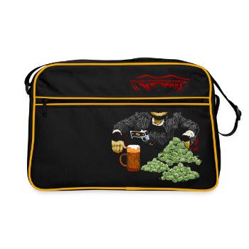 Scar sloth - Retro Bag - black/gold - Front