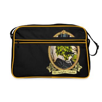 Hopfen Sir - Retro Tasche - Schwarz/Gold - Vorne