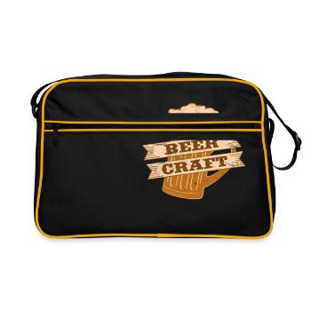 Beer Craft - Handmade Beer - Retro Bag - black/gold - Front