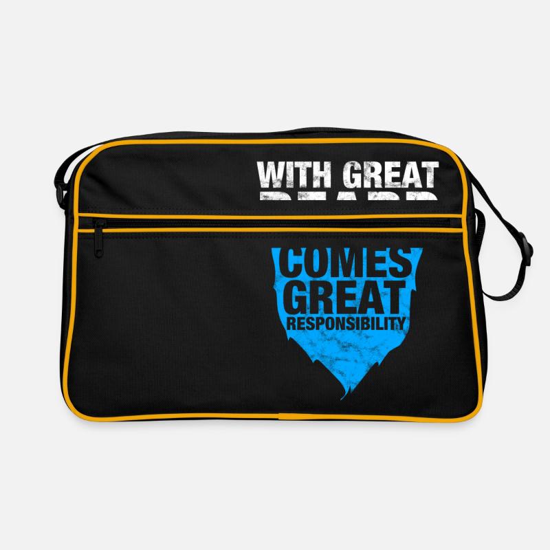 Mit Großem Bart kommt große Verantwortung Retro Tasche