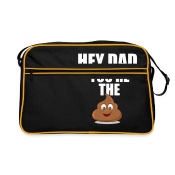Vatertag Geschenk Vater - Retro Tasche - Schwarz/Gold - Vorne