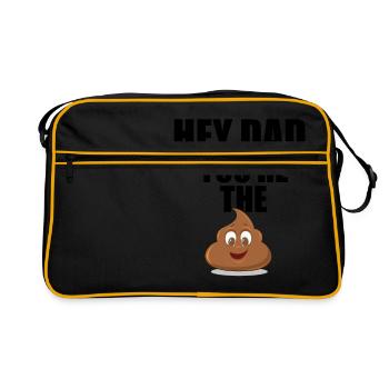 Vatertag Tasse Vatertag Geschenk Tasse - Retro Tasche - Schwarz/Gold - Vorne