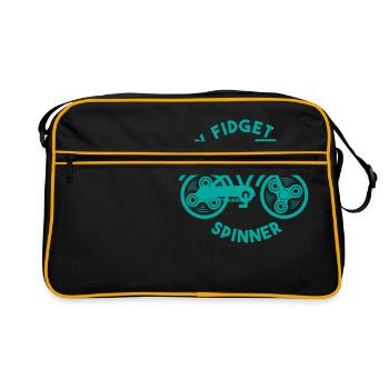 My Fidget Spinner Shirt - Cadeau Vélo - Sac Retro - noir/or - Devant
