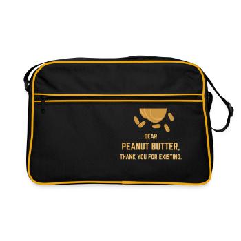 DEAR PEAUNUT BUTTER, THANK YOU FOR EXISTING - Retro Tasche - Schwarz/Gold - Vorne