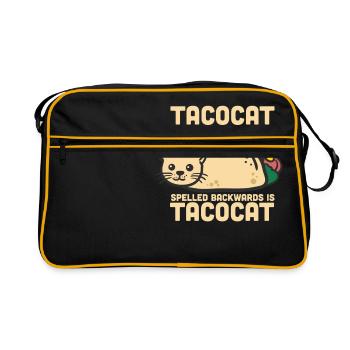 Tacocat - cadeau de gueule de bois de chat de taco - Sac Retro - noir/or - Devant