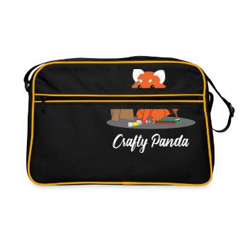 Roter Panda - Kreativ - Artist - Geschenk - Retro Tasche - Schwarz/Gold - Vorne