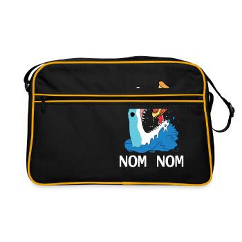 Pizza Shark Graphic - Retro Bag - black/gold - Front