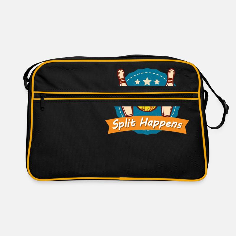 Split Happens Tee Bowling Bowler Tee Retro Bag