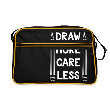 Dessin - Peinture - Artiste - Stylo - Cadeau - Sac Retro - noir/or - Devant