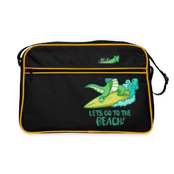 CROCKSURF - Allons à la plage! - Sac Retro - noir/or - Devant