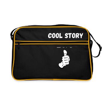 Cool Story Bro - Retro Bag - black/gold - Front