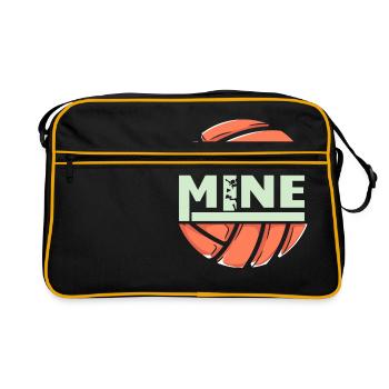 funny love mine volleyball - Retro Bag - black/gold - Front