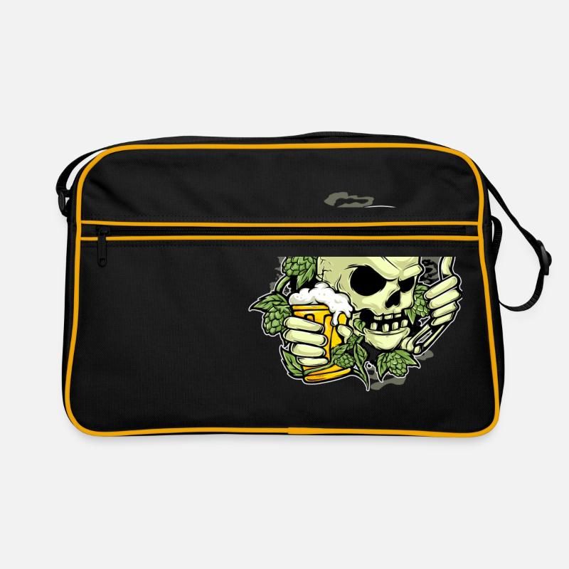 Hops beer skull Retro Bag
