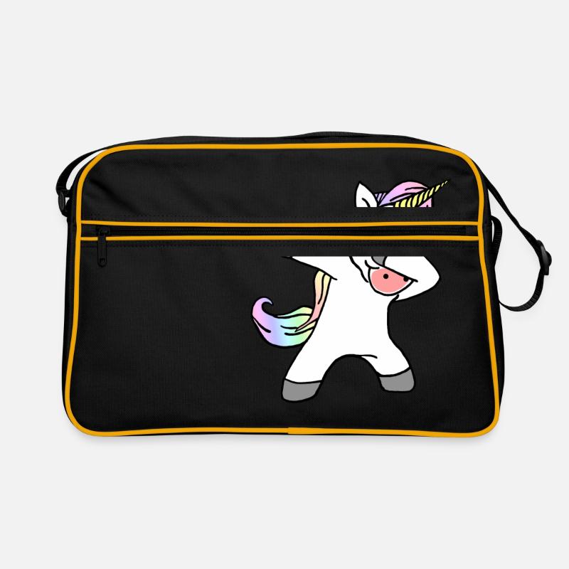 Dab Dance Dabbing Unicorn Dancing Unicorn - Retro Bag - black/gold