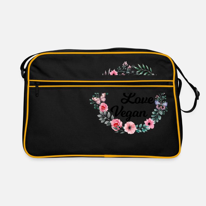 Peace Love Vegan Retro Tasche