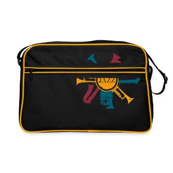Jazz - Retro Tasche - Schwarz/Gold - Vorne