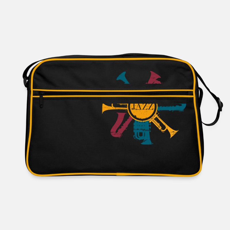 Jazz - Retro Tasche - Schwarz/Gold