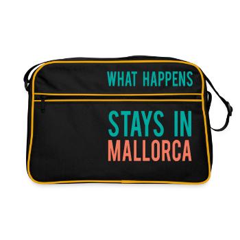 What happens in Mallorca stays in Mallorca - Retro Bag - black/gold - Front