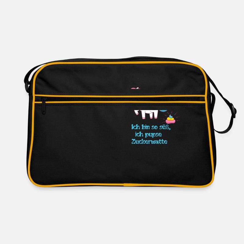 Zuckerwatte Einhorn Retro Tasche