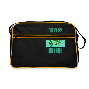 Découpez la classe non cadeau grenouille de protection des animaux - Sac Retro - noir/or - Devant