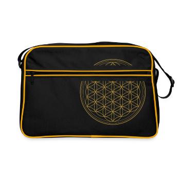 Fleur de vie - Sac Retro - noir/or - Devant