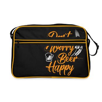 Ne t’inquiète pas. - Cadeau - Sac Retro - noir/or - Devant