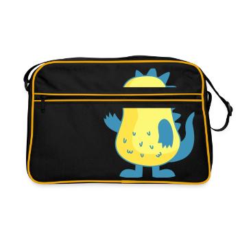 Monster - Retro Tasche - Schwarz/Gold - Vorne