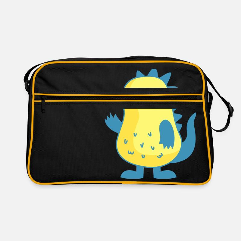 monstre - Sac Retro - noir/or