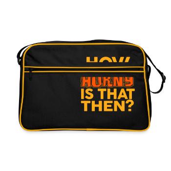 Wie geil ist das dann - Retro Tasche - Schwarz/Gold - Vorne