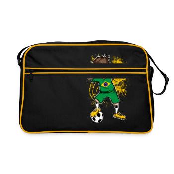 Brazil Soccer World Cup jersey national team - Retro Bag - black/gold - Front