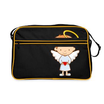 Ange gardien doux - Sac Retro - noir/or - Devant