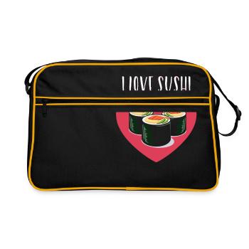 I Love Sushi - Retro Bag - black/gold - Front
