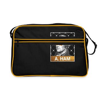 Alexander Hamilton Père fondateur américain - Sac Retro - noir/or - Devant