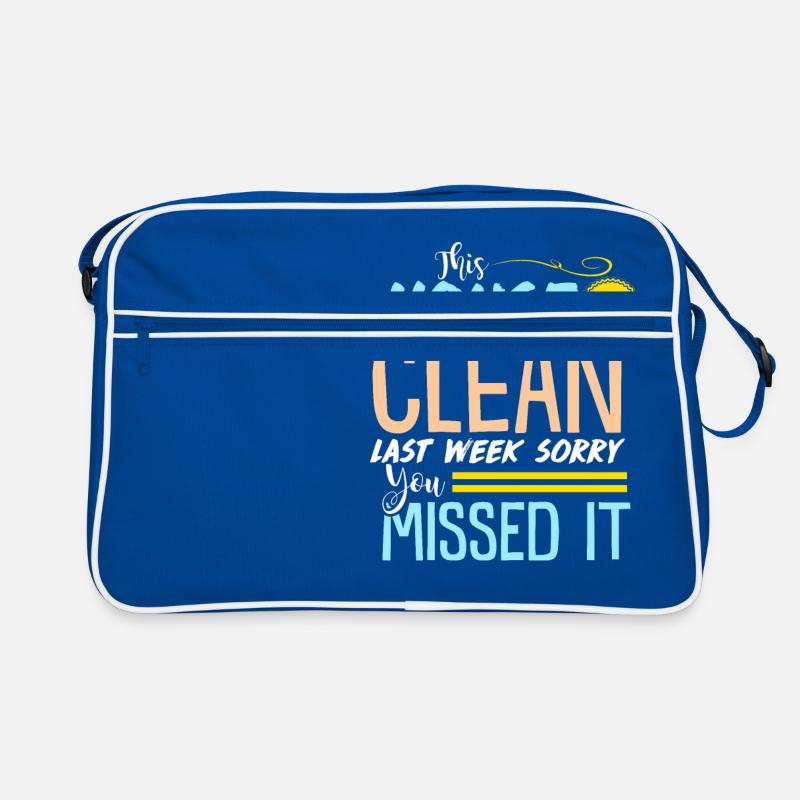 Funny Clean House Retro Bag