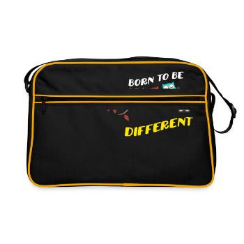 Né pour être différent - Sac Retro - noir/or - Devant