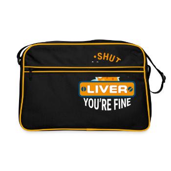 Tais-toi liver beer lover - Sac Retro - noir/or - Devant