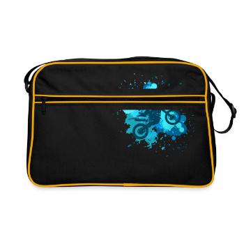 Motocross - Retro Tasche - Schwarz/Gold - Vorne